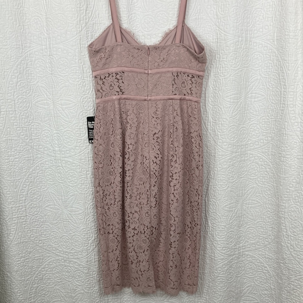 Express Women’s Lace Midi Dress in Blush Pink sz 8 NWT - Picture 8 of 13
